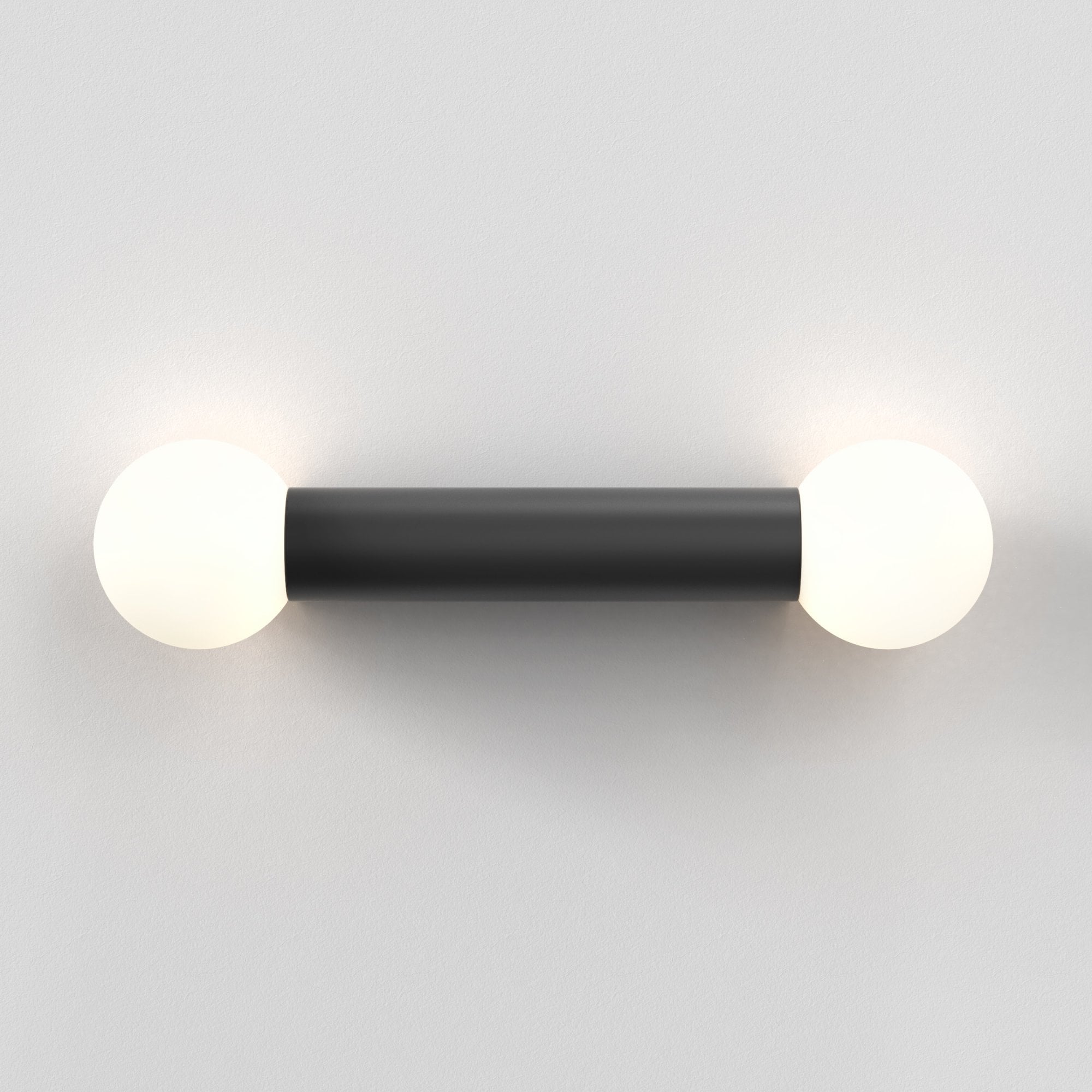 1459006 Ortona Twin Bathroom Wall Light Matt Black