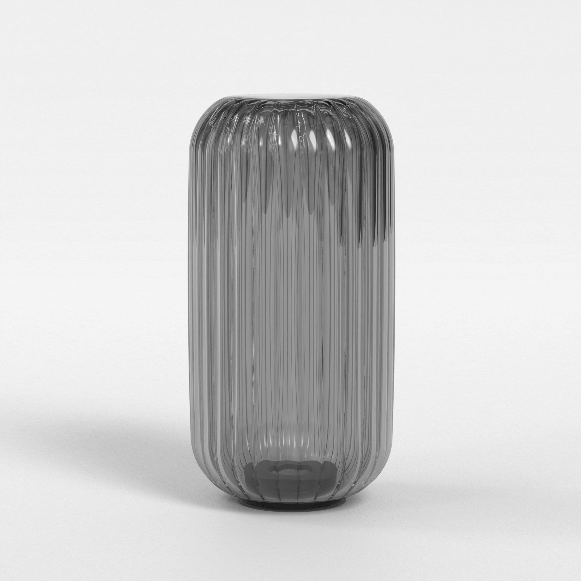 5036010 Tacoma Reed Ribbed Glass Shade Smoke (S)