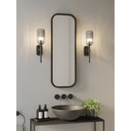 Tacoma Reed Ribbed Glass Shade Smoke
