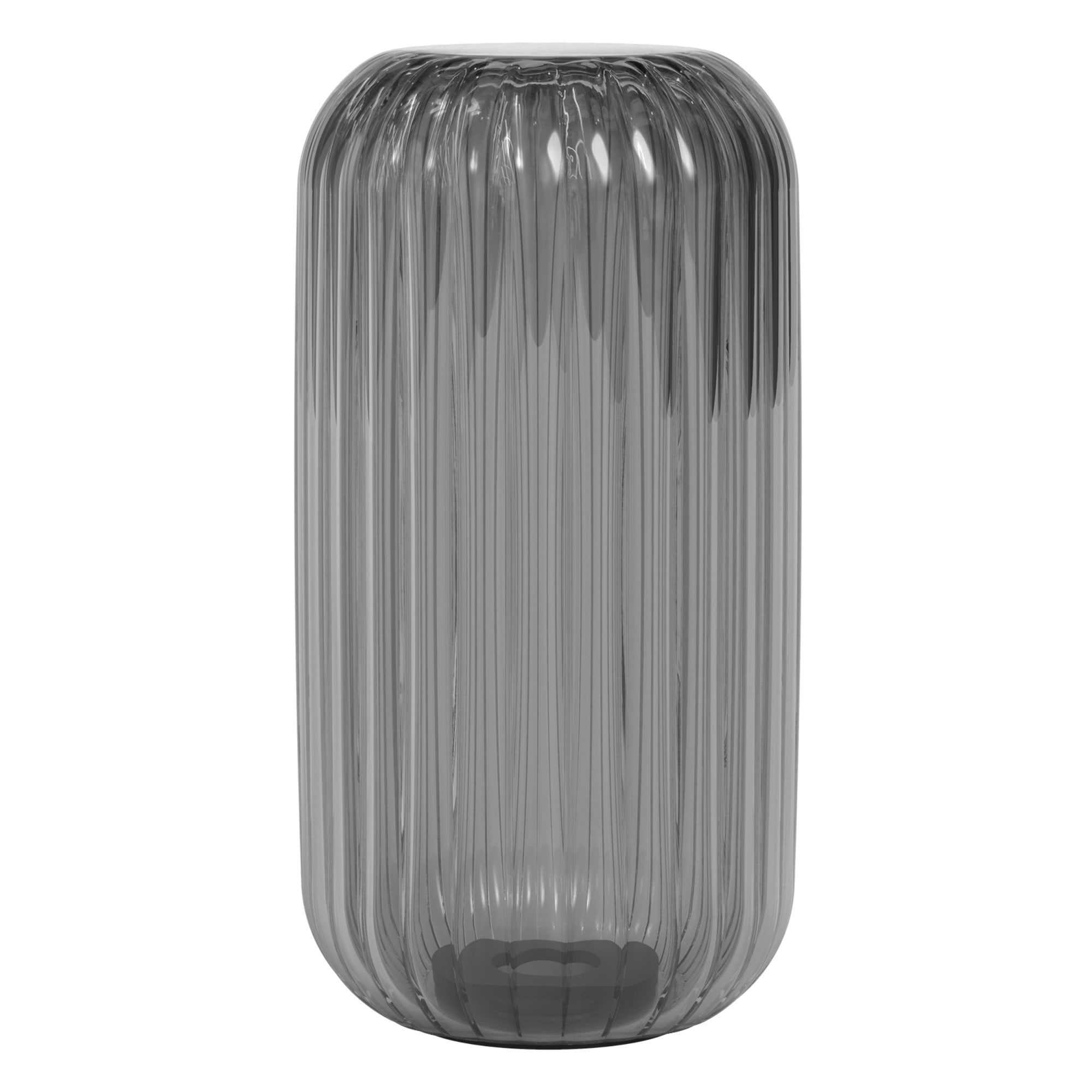 5036010 Tacoma Reed Ribbed Glass Shade Smoke