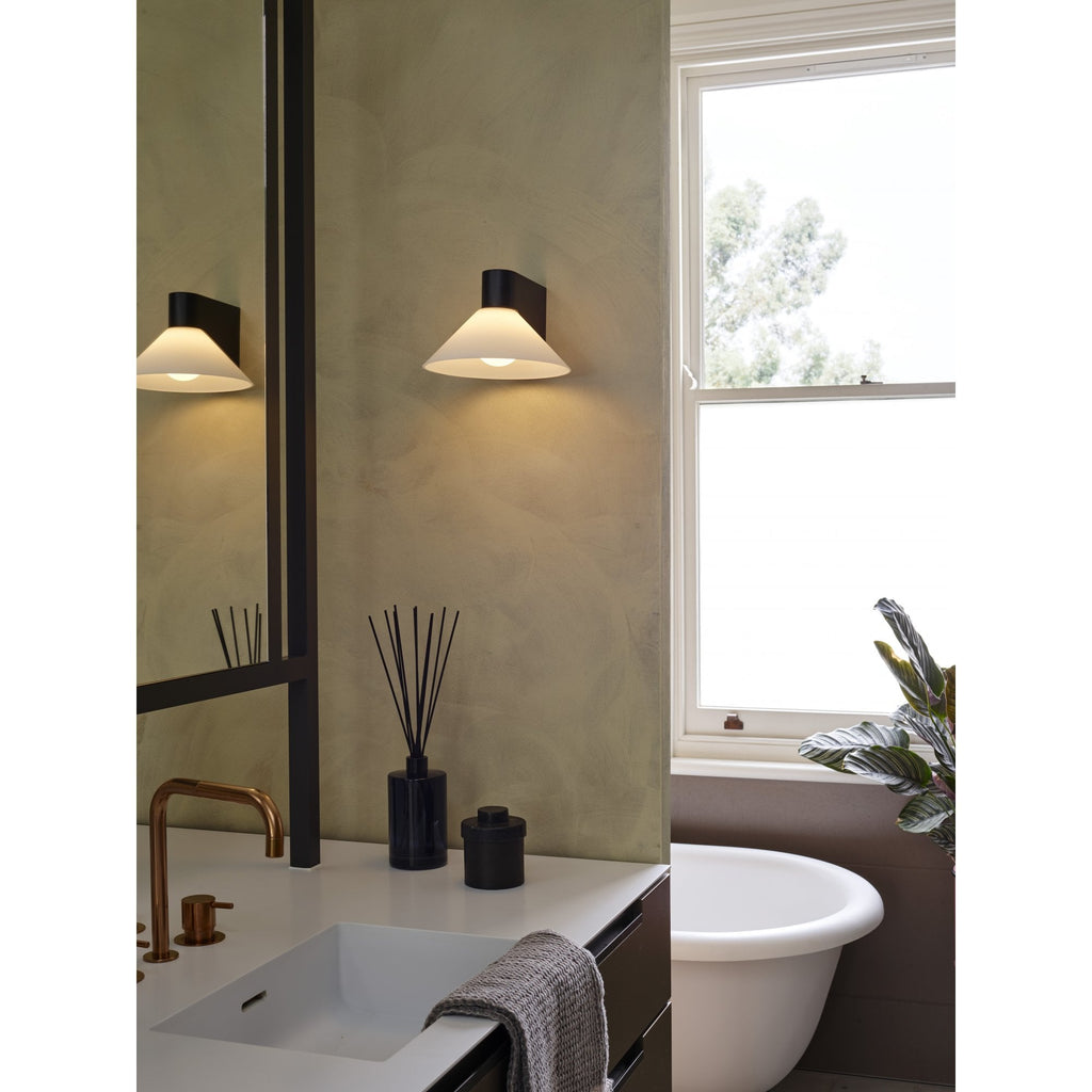 1451002 Conic Bathroom Wall Light Matt Black