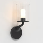 1453003 Elena Bathroom Wall Light Matt Black (S)