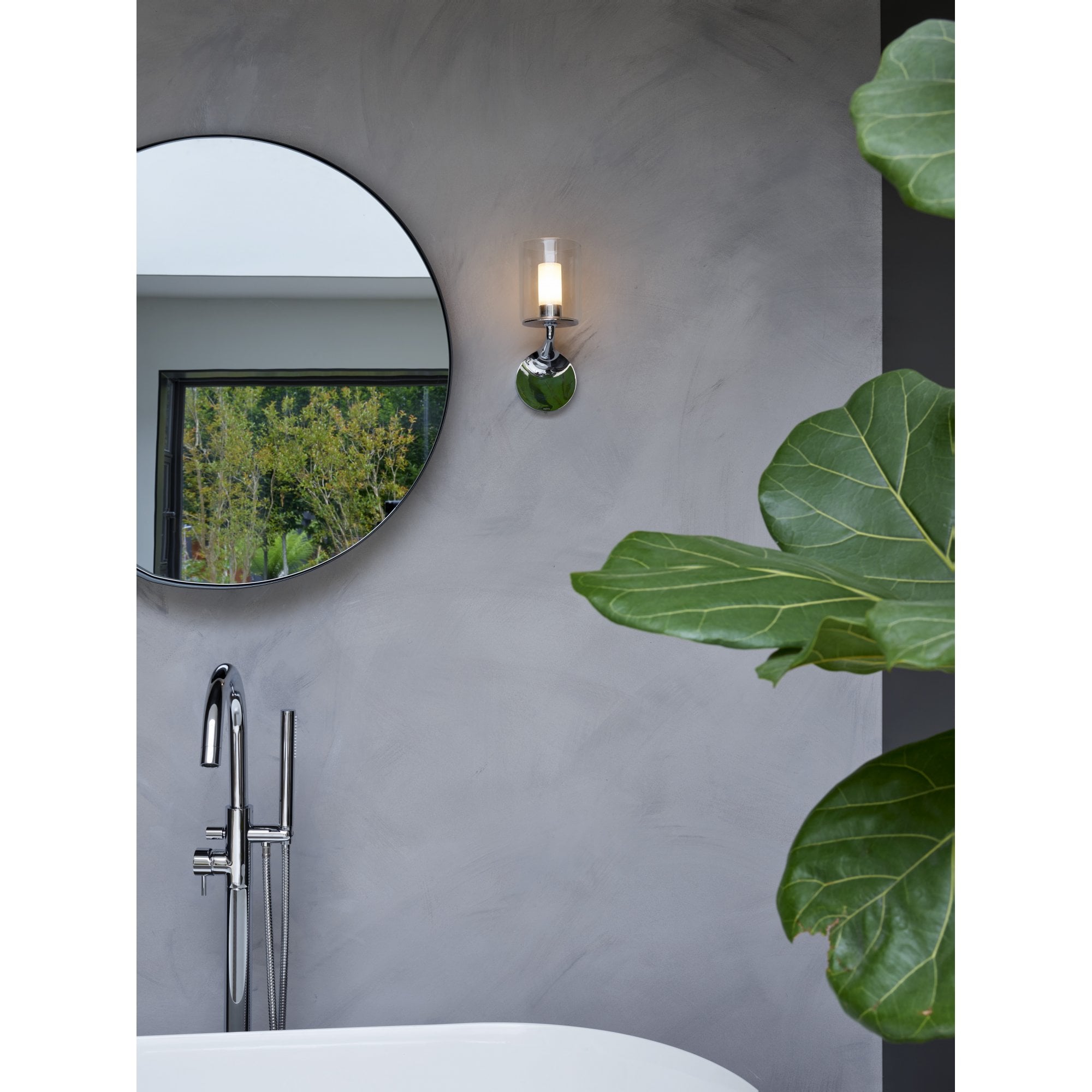 1453001 Elena Bathroom Wall Light Polished Chrome (S)