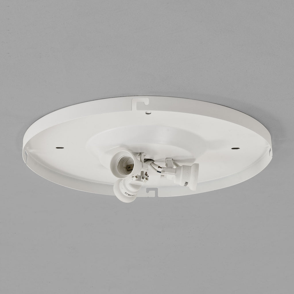 1296001 3-Way Plate Ceiling Light Matt White