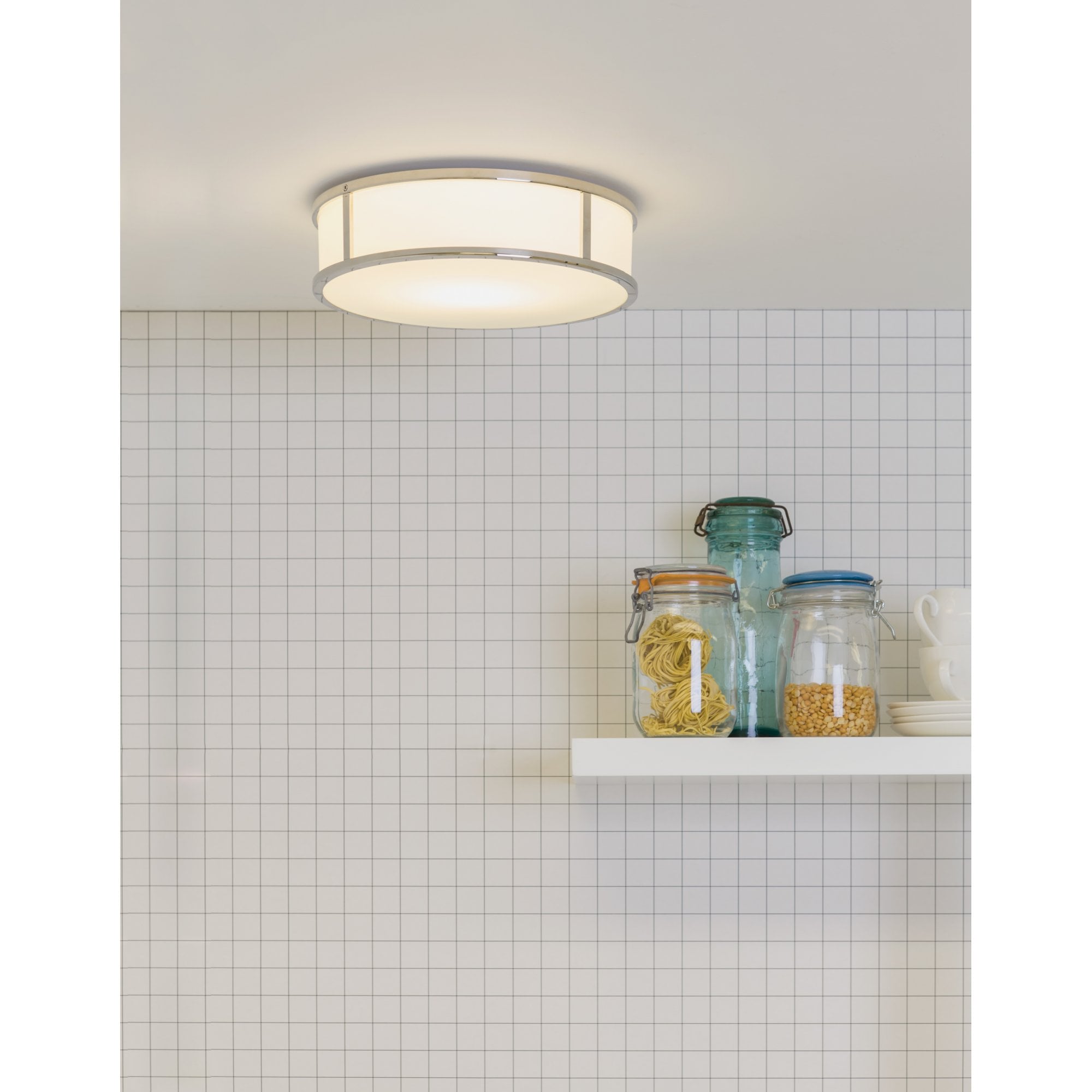 1121017 Mashiko Round 300 Bathroom Ceiling Light Polished Chrome