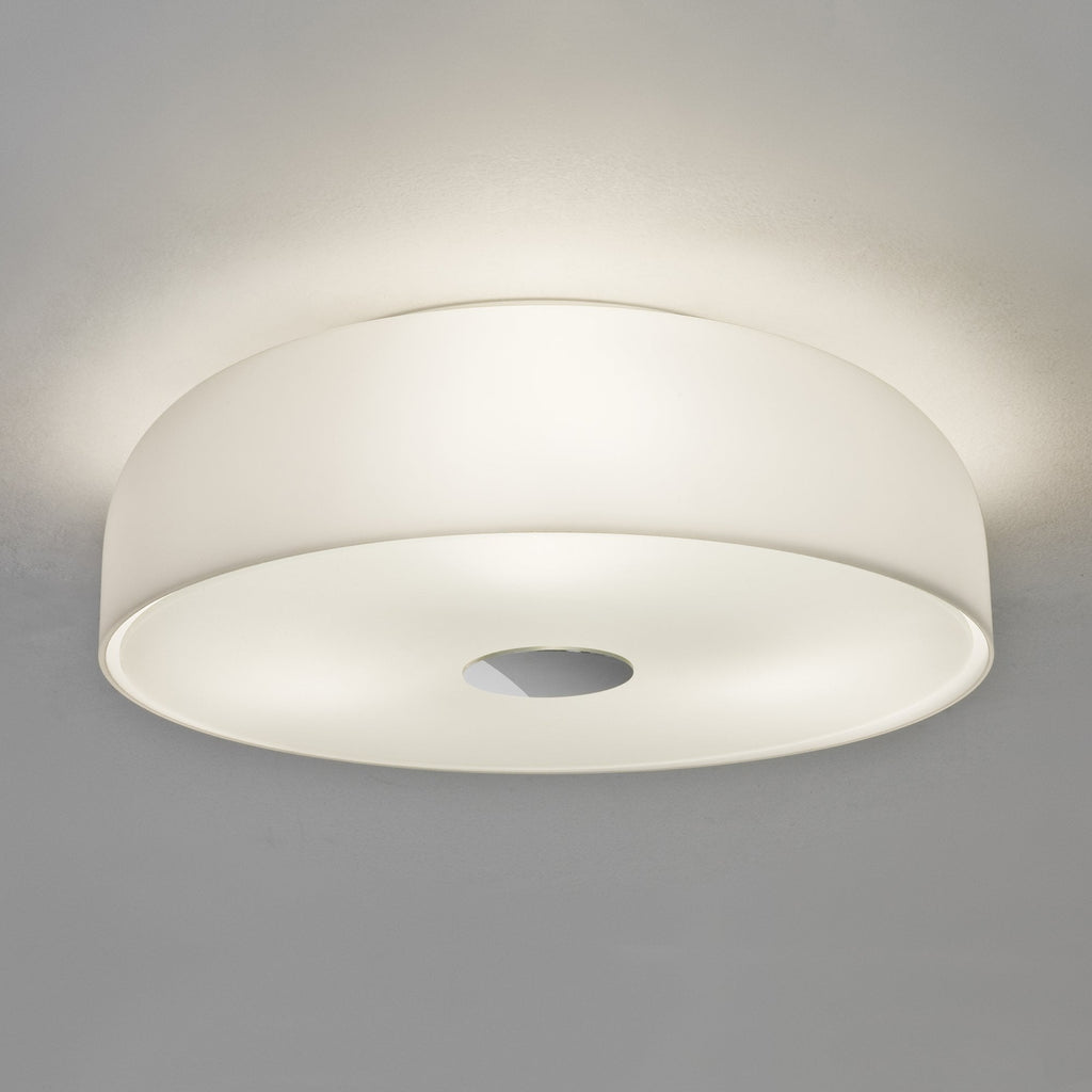 1328001 Syros Bathroom Ceiling Light White Glass