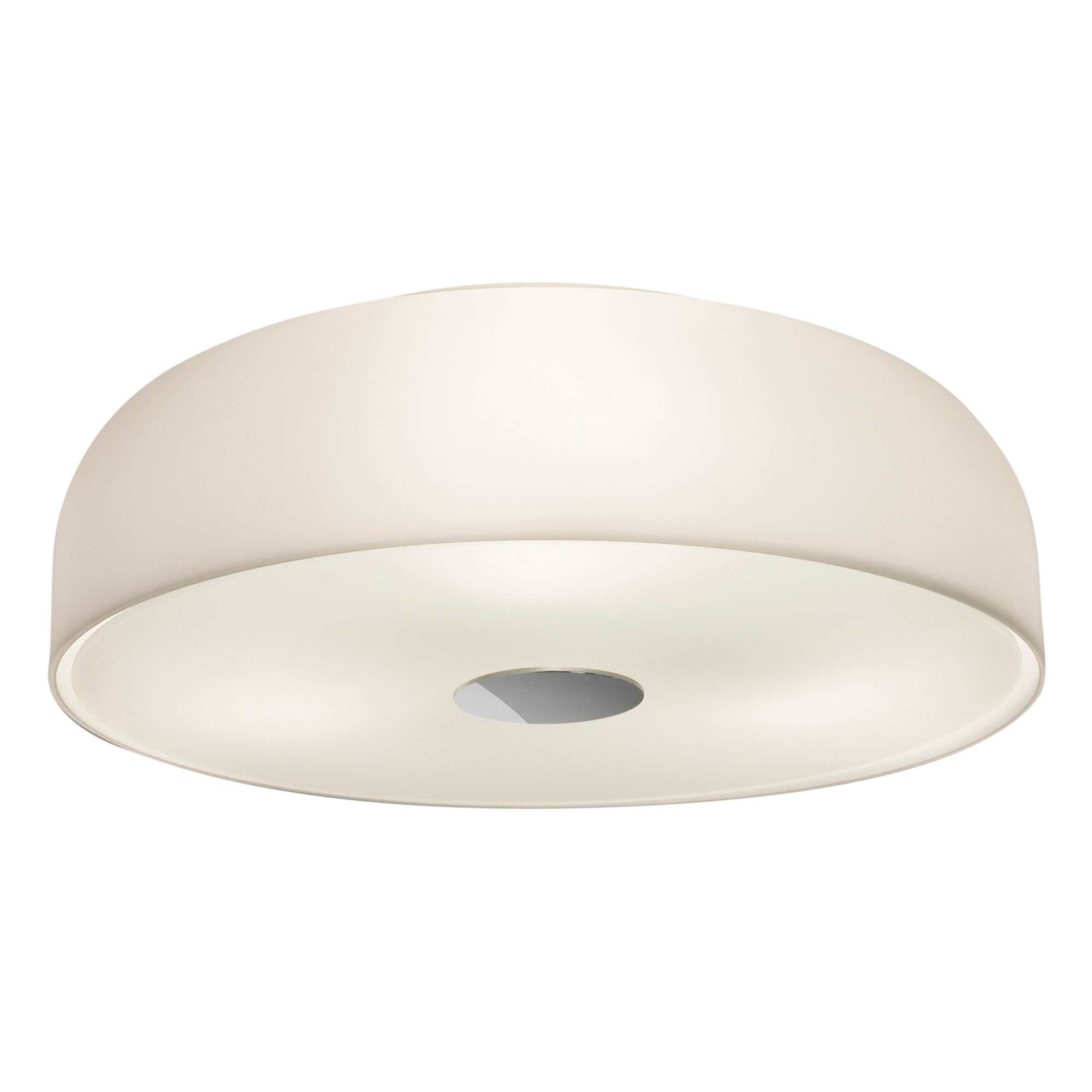 Syros Bathroom Ceiling  Light White Glass