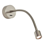 1138008 Fosso Switched LED Reading Light Matt Nickel