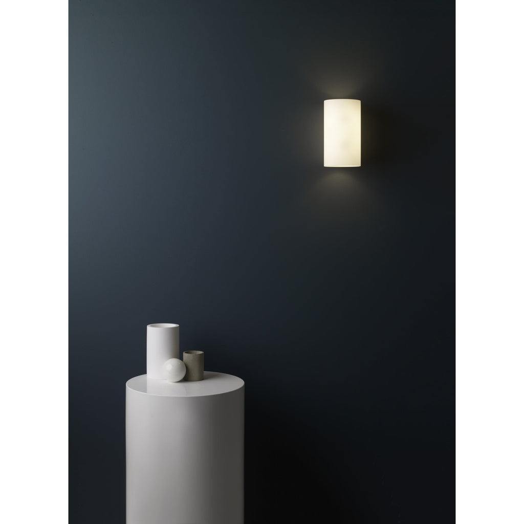 1186001 Cyl 200 Wall Light White Glass