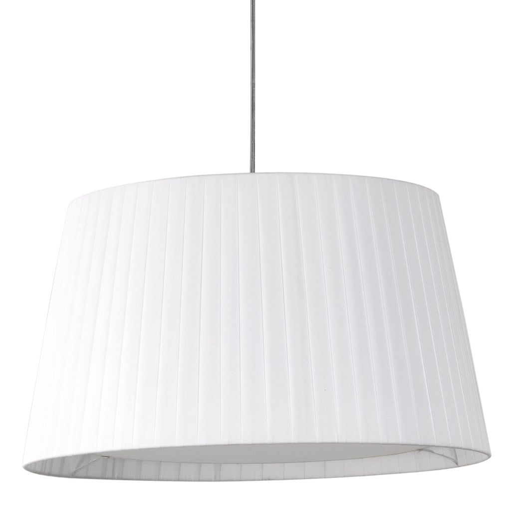 5002009 Tapered Round 400 Pleated Shade White