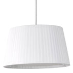 5002009 Tapered Round 400 Pleated Shade White