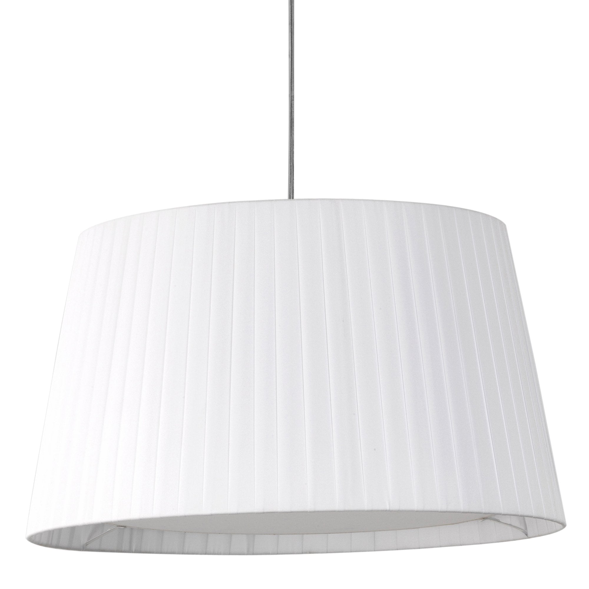 5002009 Tapered Round 400 Pleated Shade White