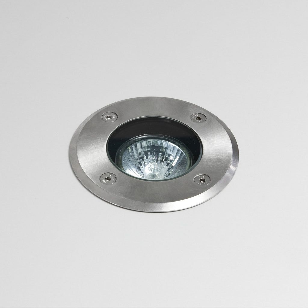 1312001 Gramos Round Outdoor Ground Light Brushed Stainless Steel
