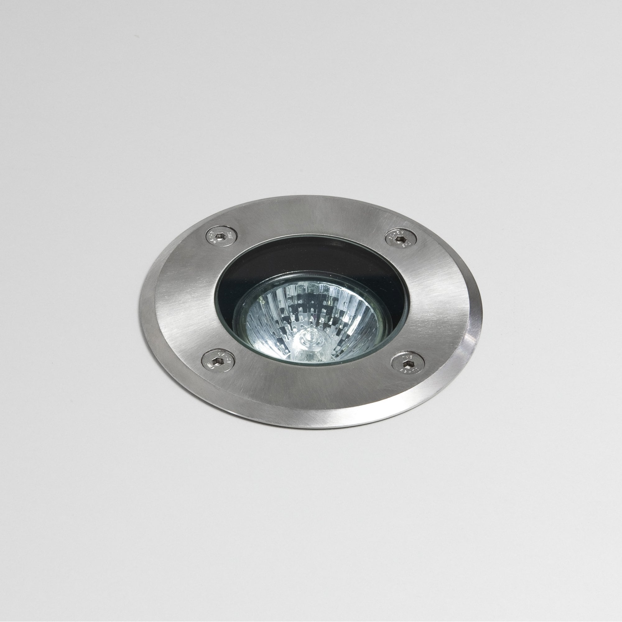 1312001 Gramos Round Outdoor Ground Light Brushed Stainless Steel