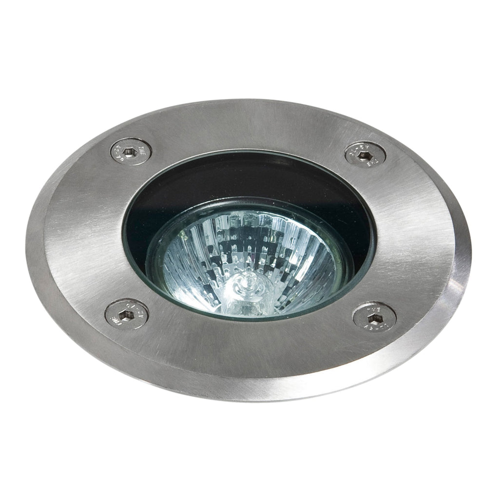 1312001 Gramos Round Outdoor Ground Light Brushed Stainless Steel