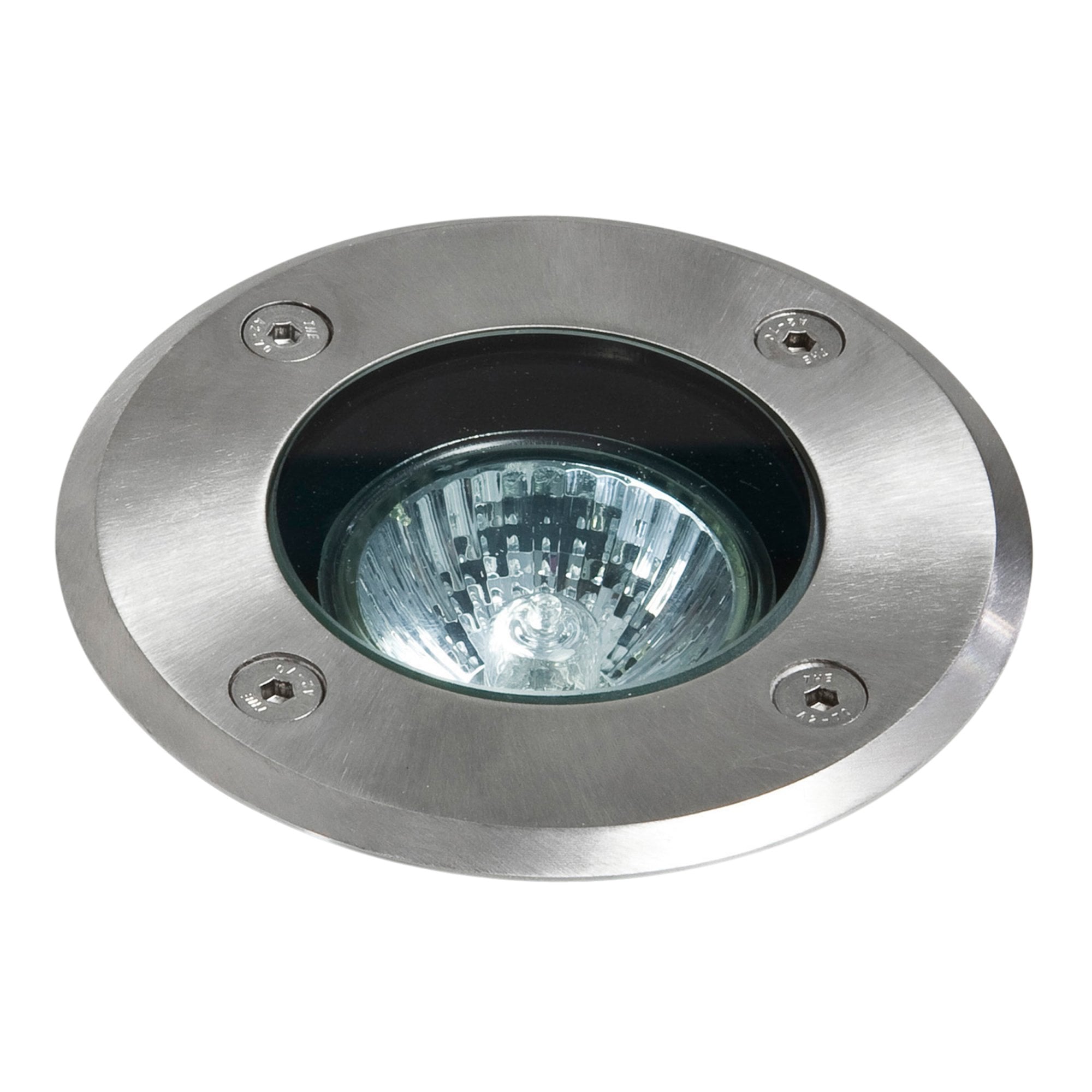 1312001 Gramos Round Outdoor Ground Light Brushed Stainless Steel