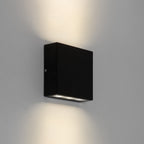 1331002 Elis Twin LED Outdoor Wall Light Textured Black
