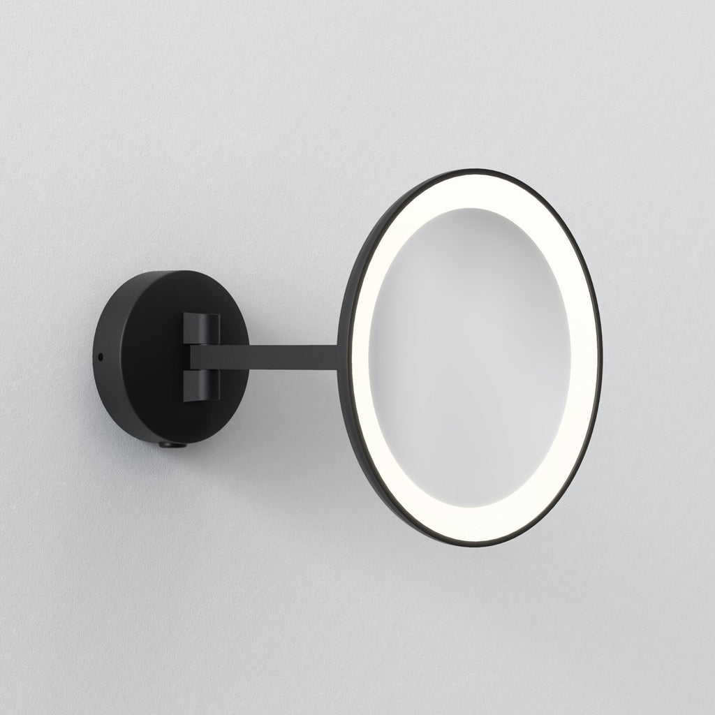 1373022 Mascali LED Bathroom Magnifying Mirror Matt Black