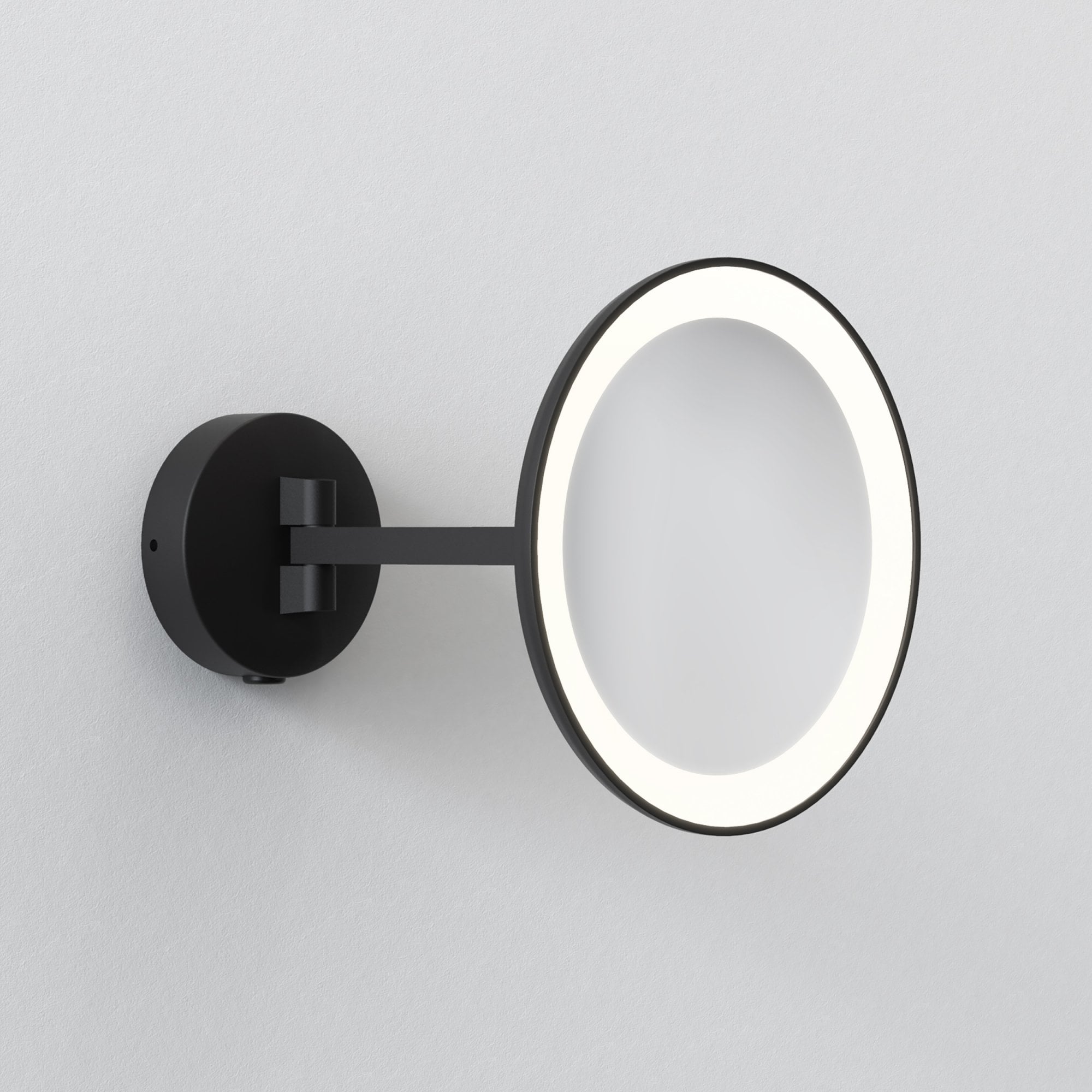 1373022 Mascali LED Bathroom Magnifying Mirror Matt Black