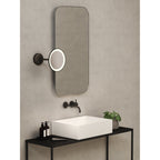 1373022 Mascali LED Bathroom Magnifying Mirror Matt Black