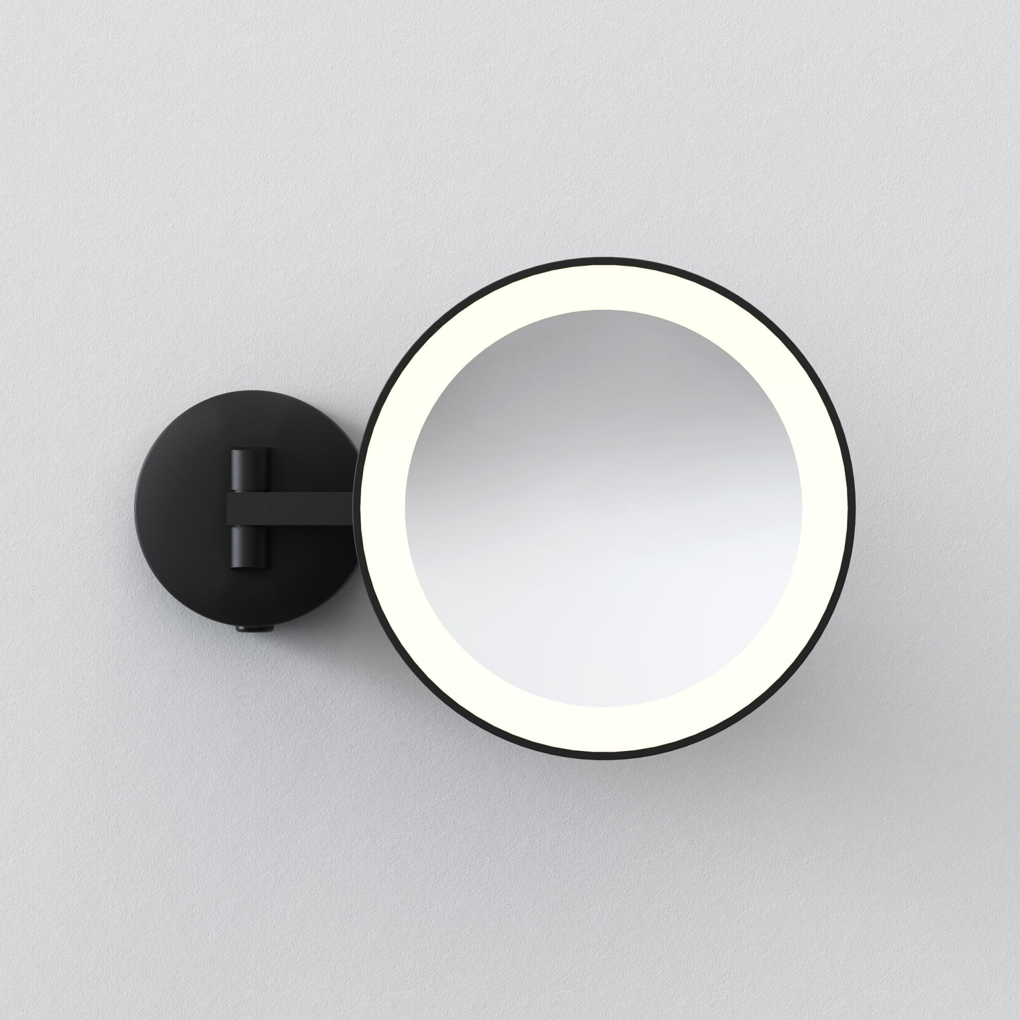 1373022 Mascali LED Bathroom Magnifying Mirror Matt Black