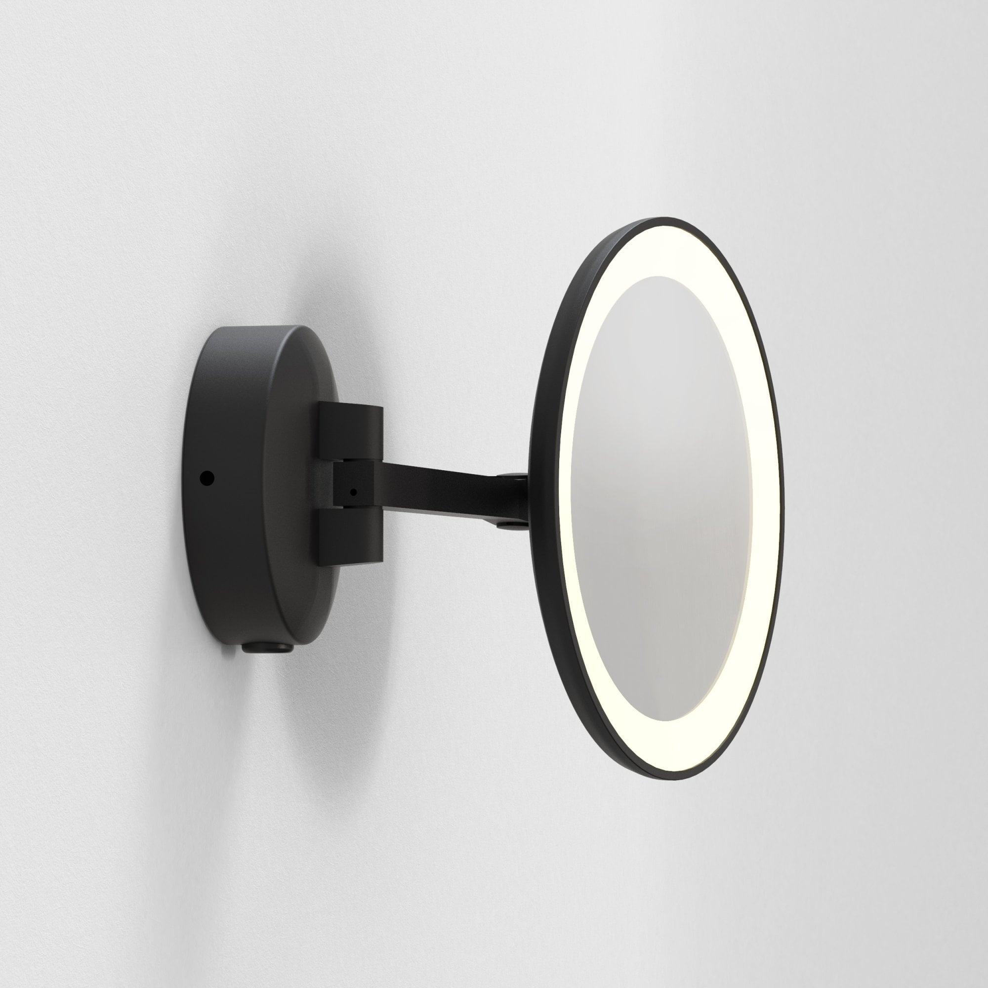 1373022 Mascali LED Bathroom Magnifying Mirror Matt Black