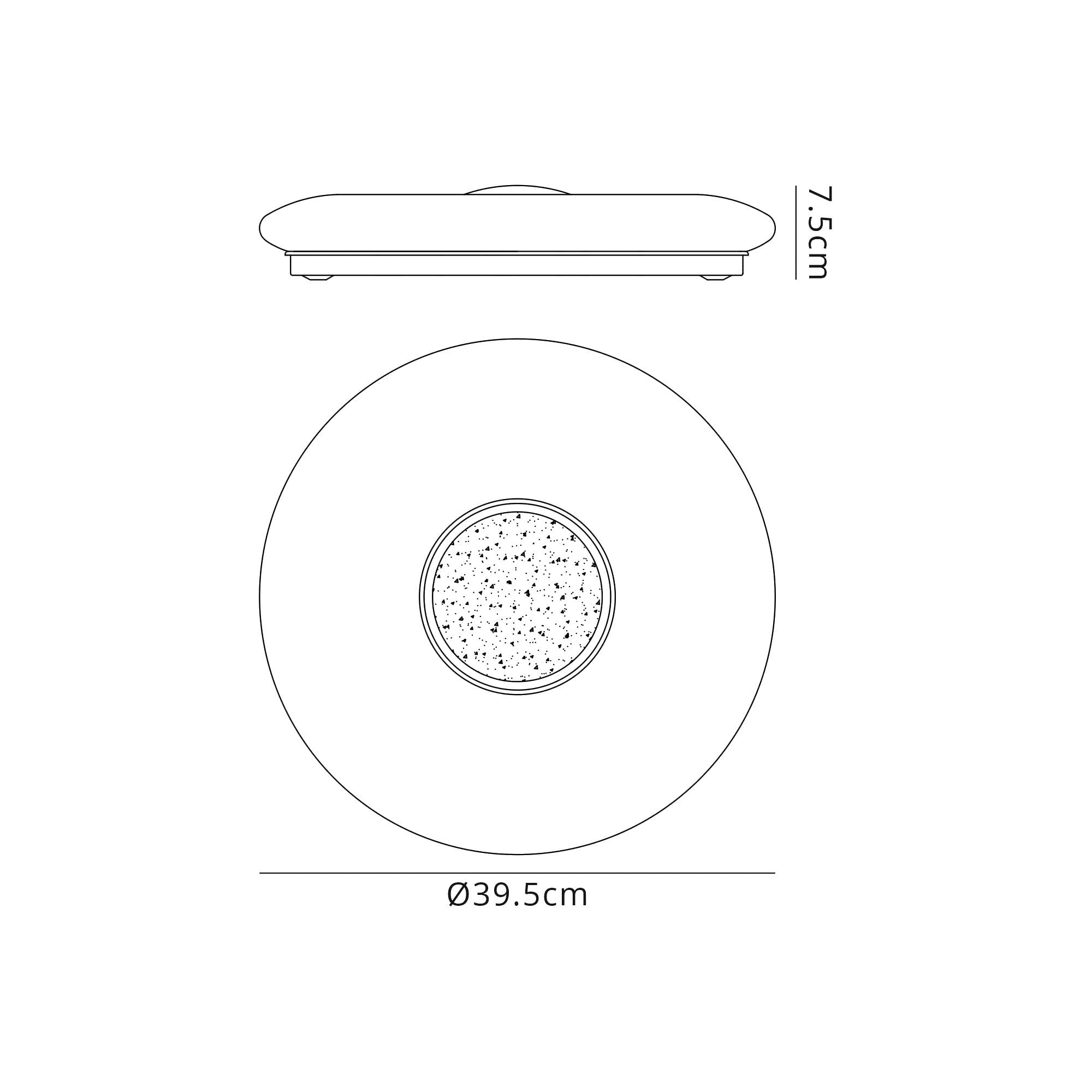 NL70919 Madison Flush Ceiling  Light LED CCT Switchable Opal White