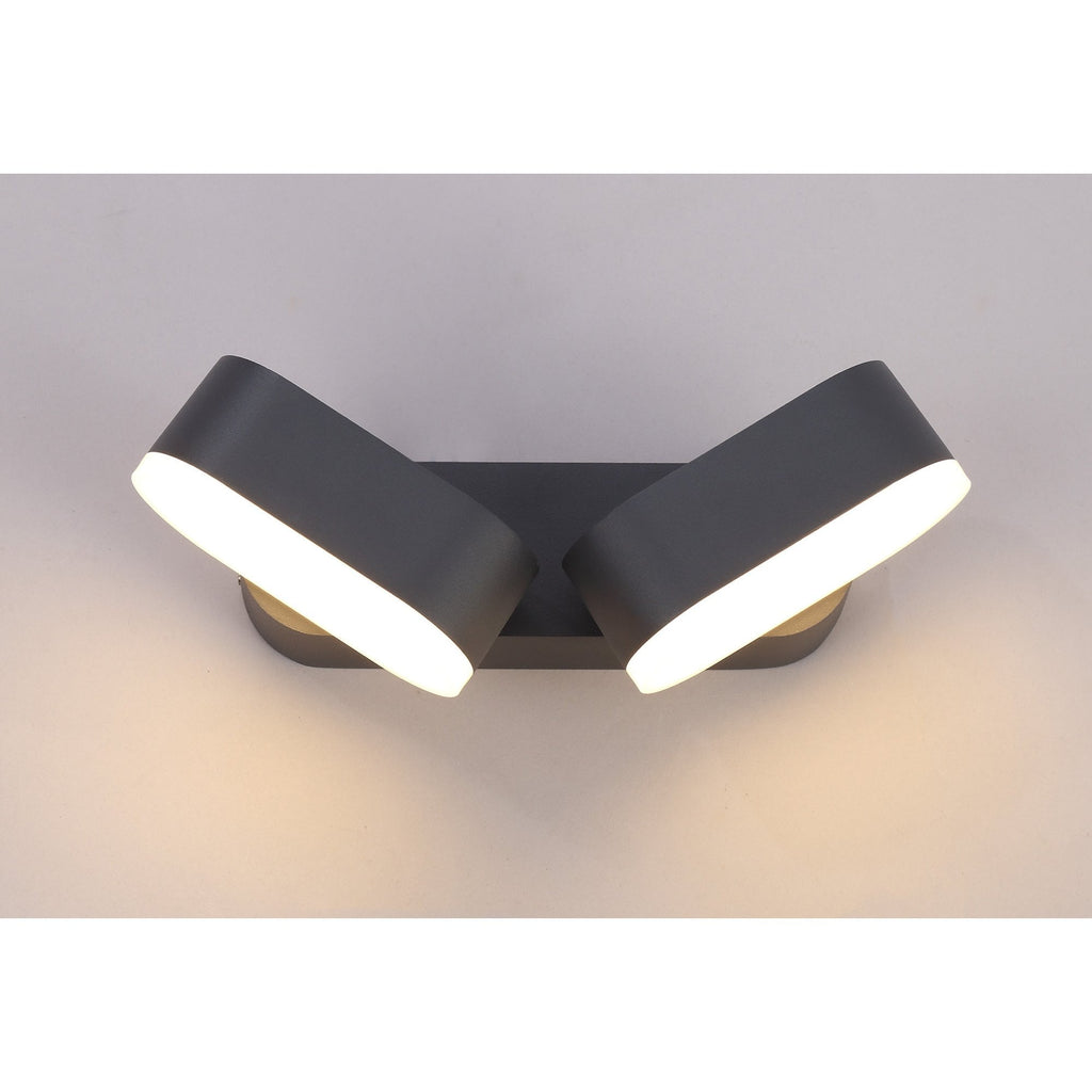 NL72129 Maisie 2 Light Adjustable Wall Lamp LED Anthracite