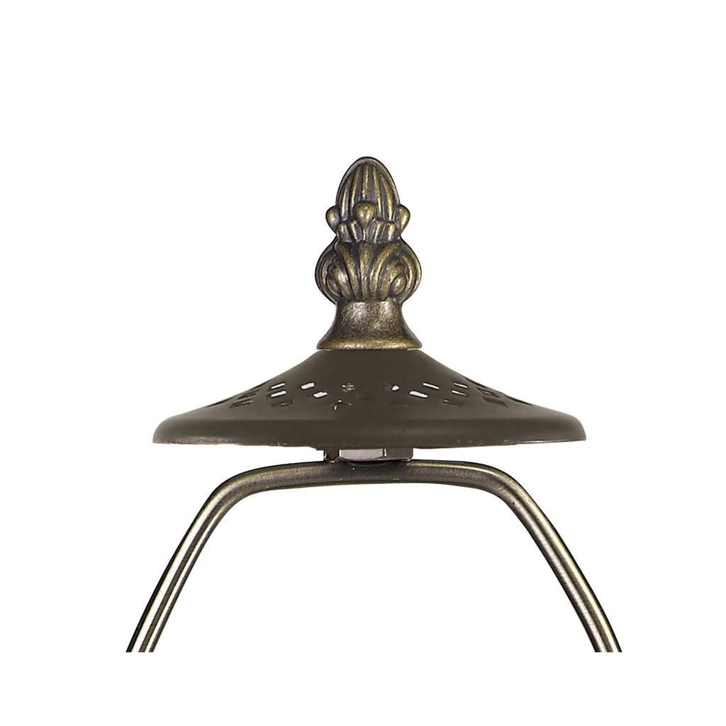 NL72829 Major 47.5cm Curved Table Lamp 1 Light Aged Antique Brass