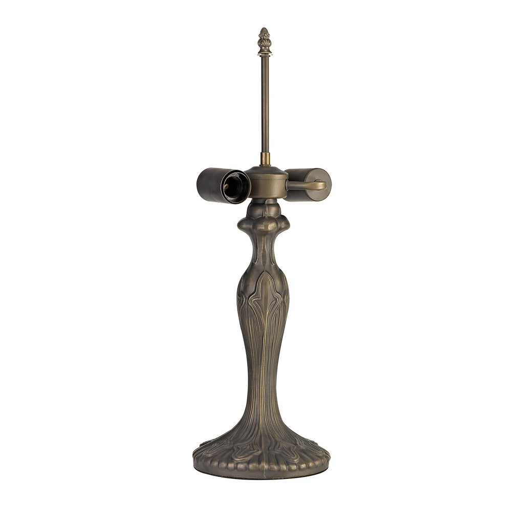 NL72859 Major 56cm Curved Table Lamp 2 Light Aged Antique Brass