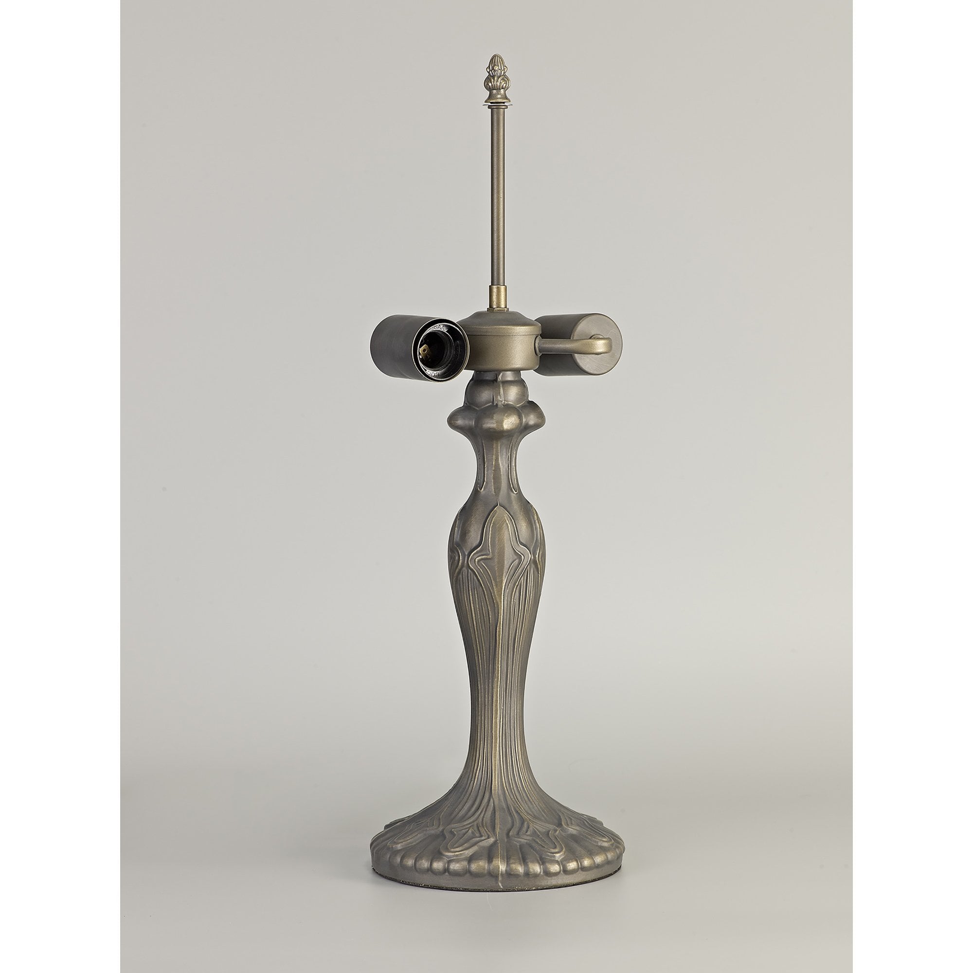 NL72859 Major 56cm Curved Table Lamp 2 Light Aged Antique Brass