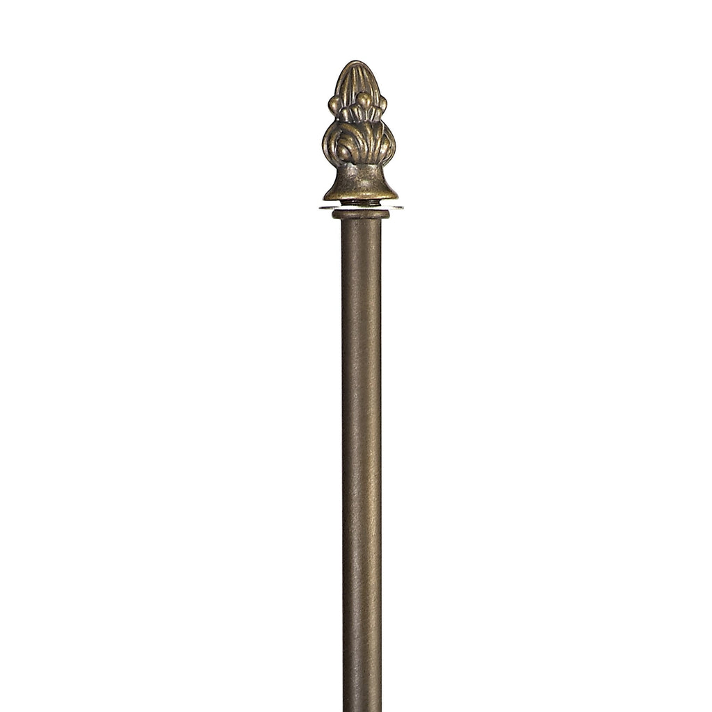 NL72859 Major 56cm Curved Table Lamp 2 Light Aged Antique Brass