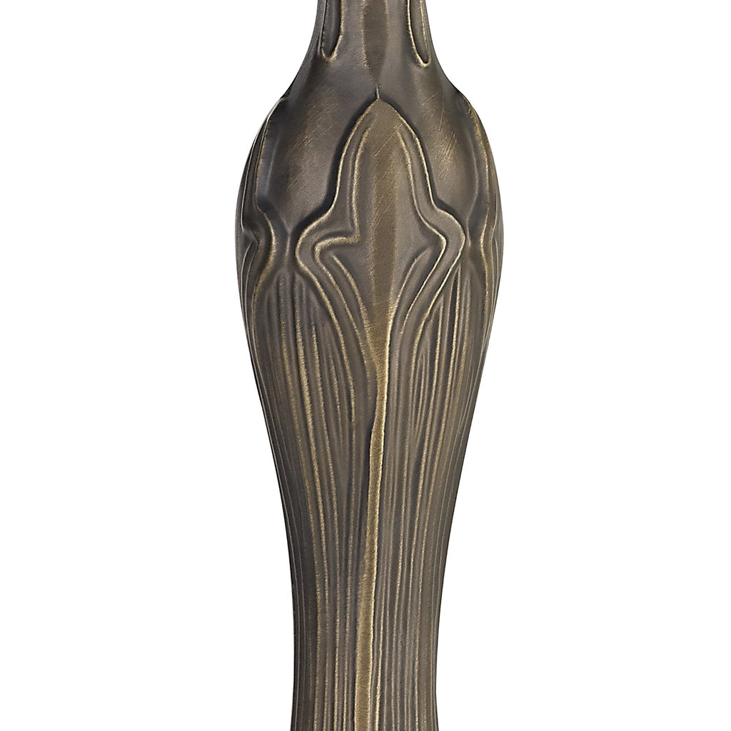 NL72859 Major 56cm Curved Table Lamp 2 Light Aged Antique Brass