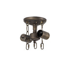 NL72909 Major Semi Ceiling Kit 2 Light Aged Antique Brass