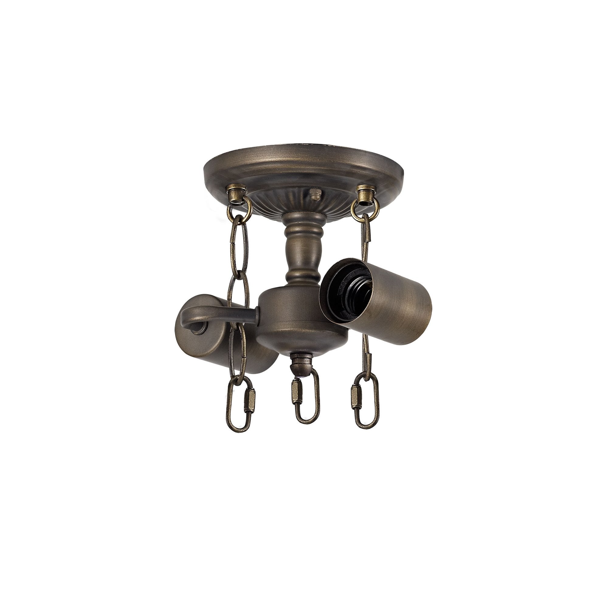 NL72909 Major Semi Ceiling Kit 2 Light Aged Antique Brass