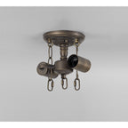 NL72909 Major Semi Ceiling Kit 2 Light Aged Antique Brass