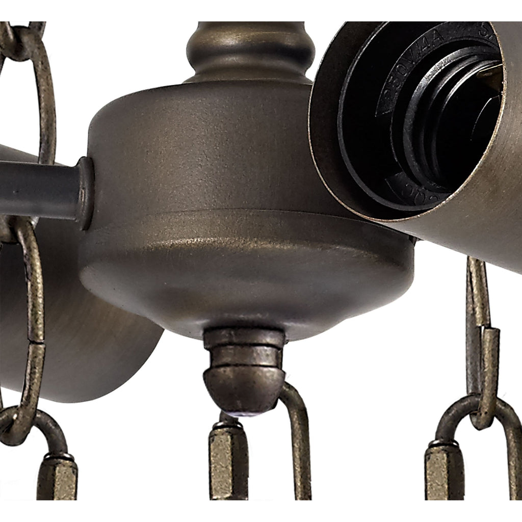 NL72909 Major Semi Ceiling Kit 2 Light Aged Antique Brass