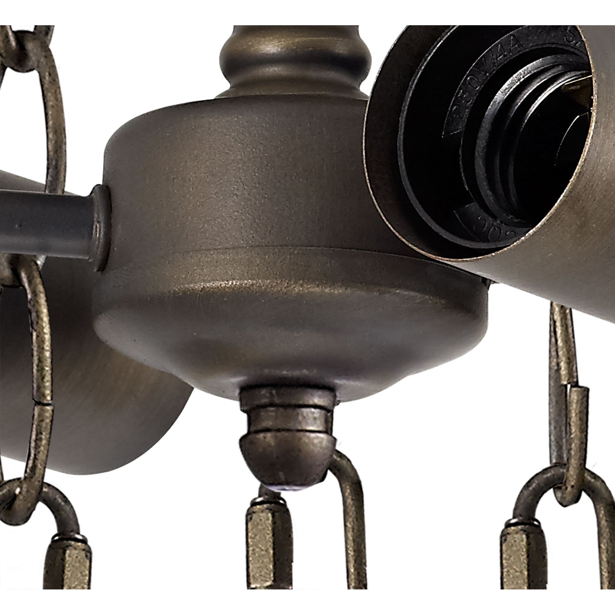NL72909 Major Semi Ceiling Kit 2 Light Aged Antique Brass