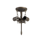 NL72919 Major Semi Ceiling Kit 3 Light Aged Antique Brass