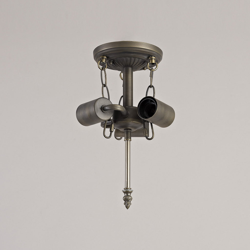 NL72919 Major Semi Ceiling Kit 3 Light Aged Antique Brass