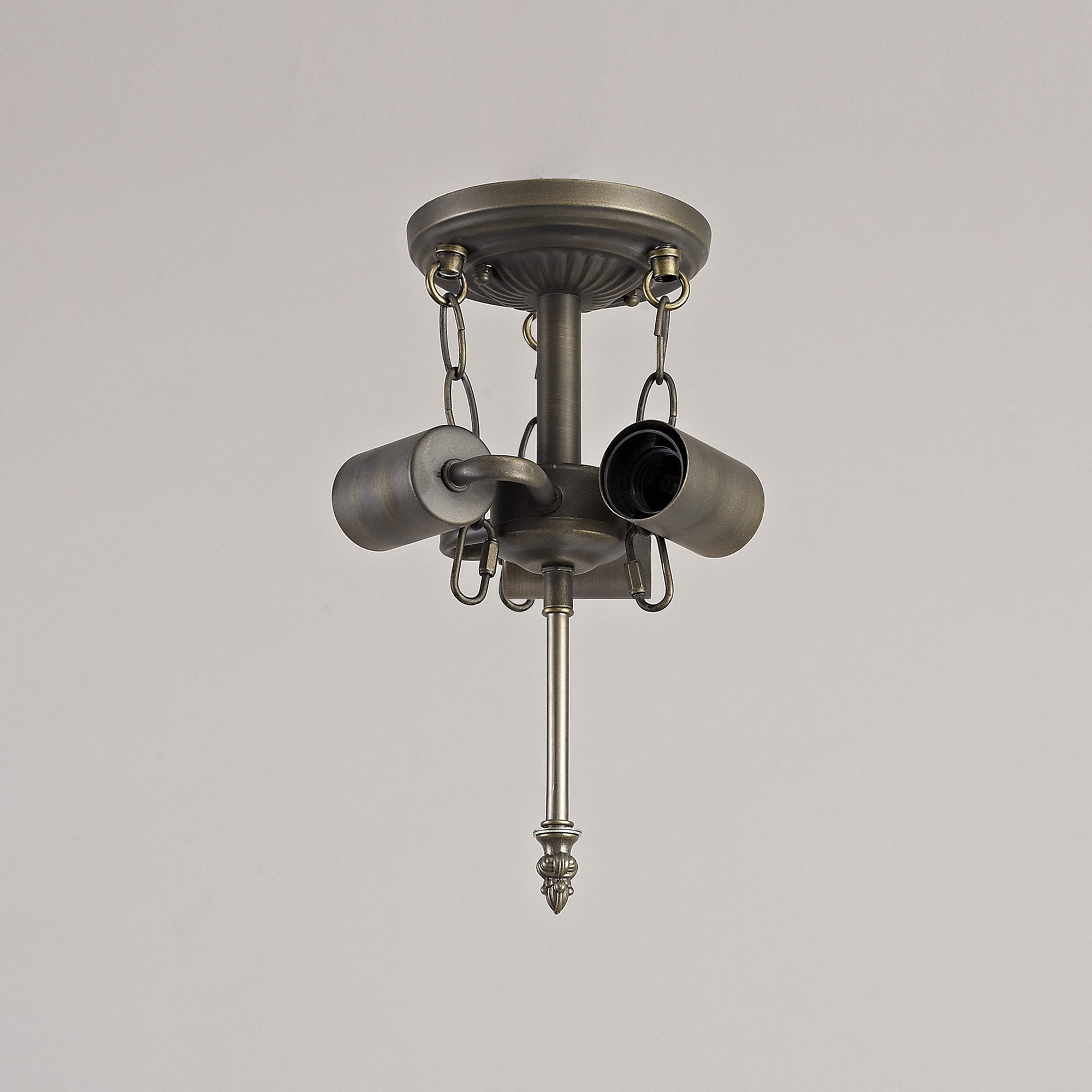 NL72919 Major Semi Ceiling Kit 3 Light Aged Antique Brass
