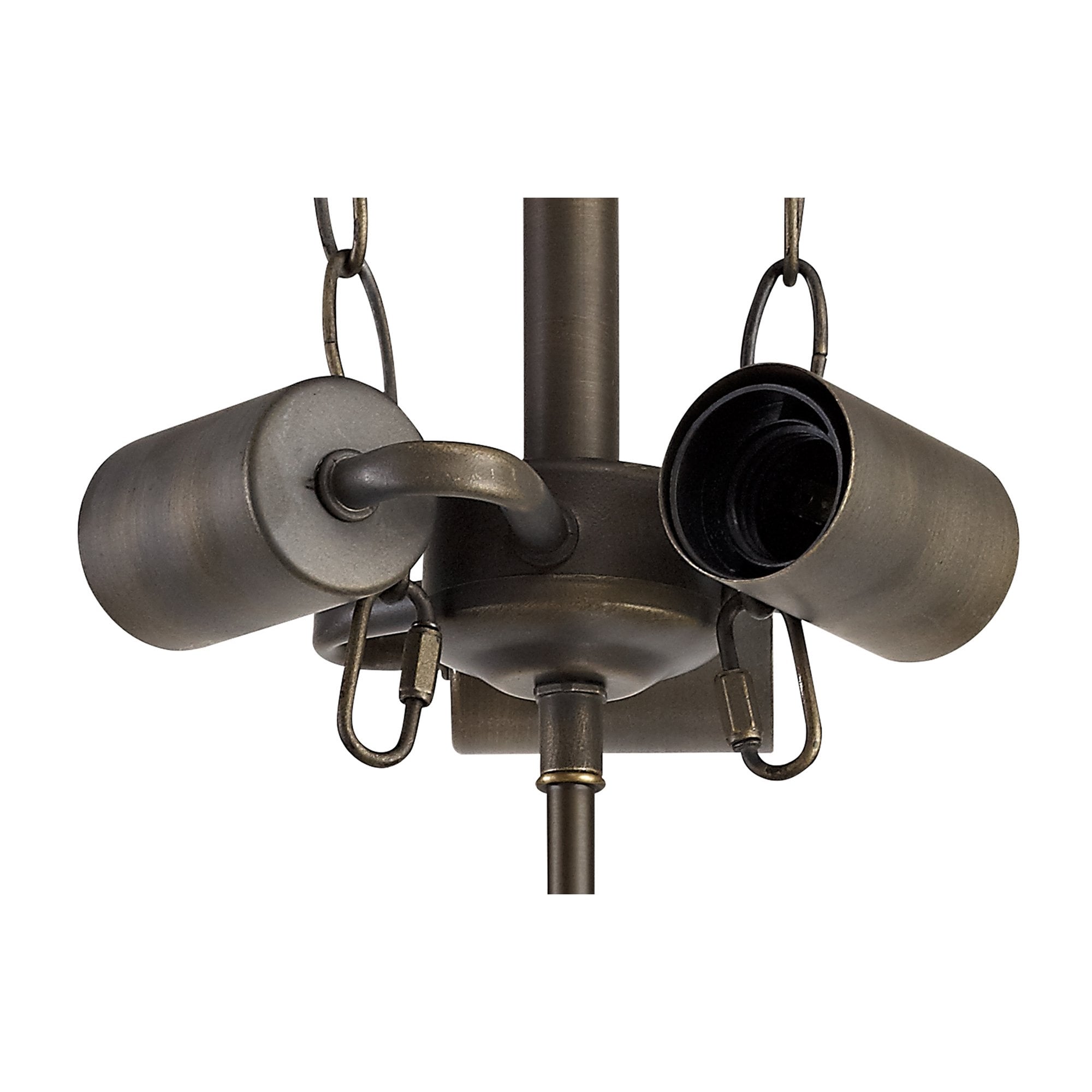 NL72919 Major Semi Ceiling Kit 3 Light Aged Antique Brass