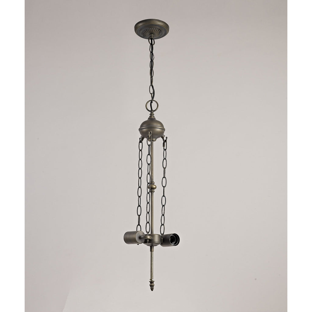 NL72929 Major Up Lighter Suspension Kit 2 Light Aged Antique Brass