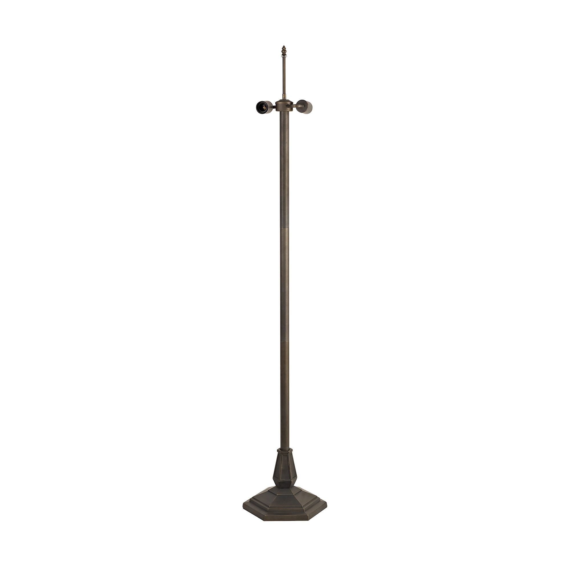 NL72949 Major Octagonal Floor Lamp 2 Light Aged Antique Brass