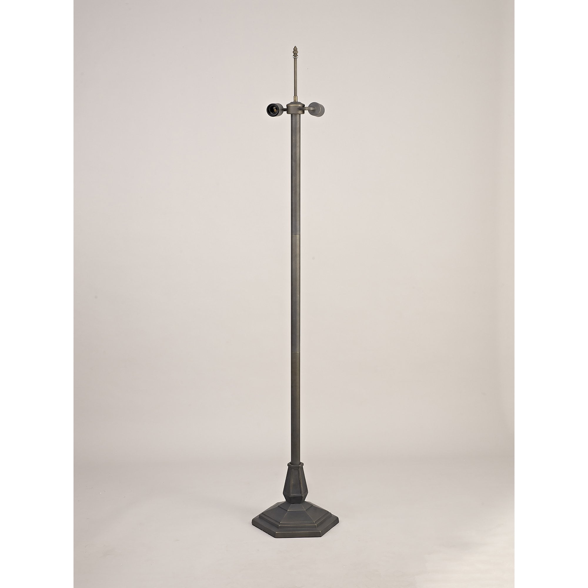 NL72949 Major Octagonal Floor Lamp 2 Light Aged Antique Brass