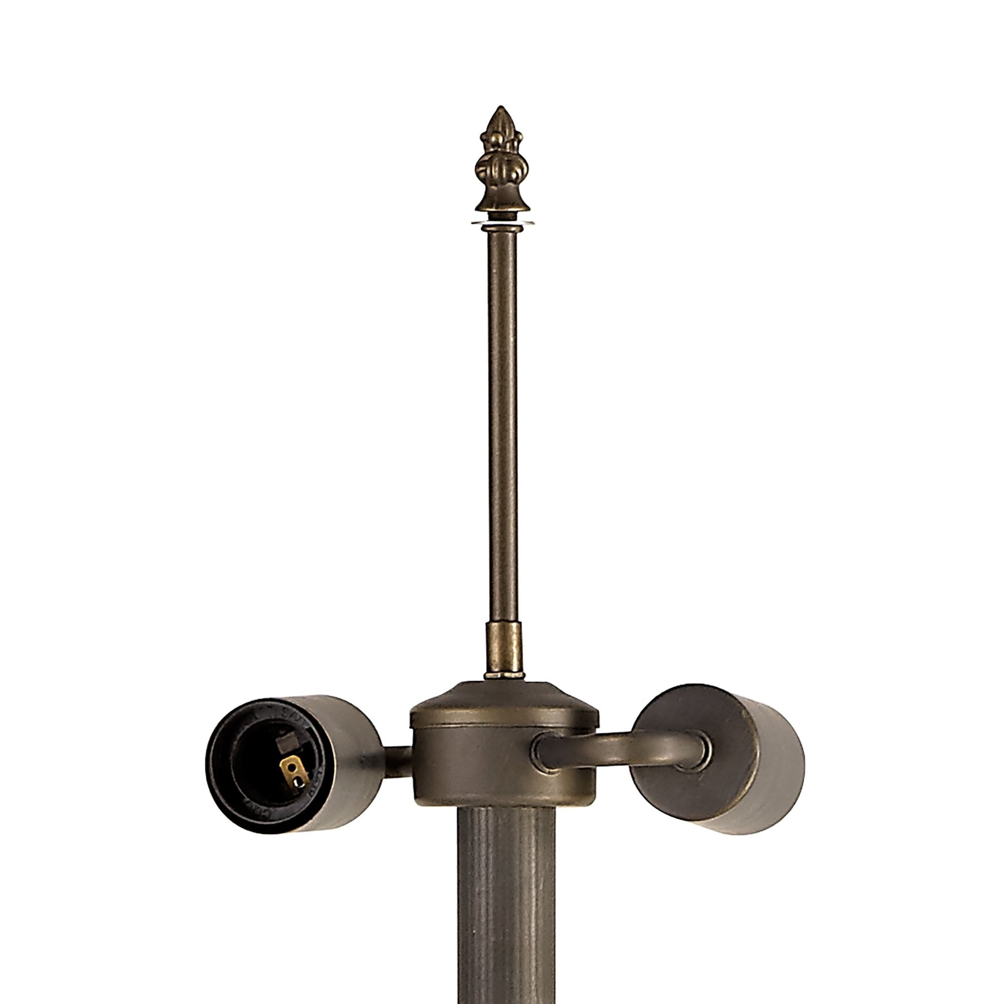 NL72949 Major Octagonal Floor Lamp 2 Light Aged Antique Brass