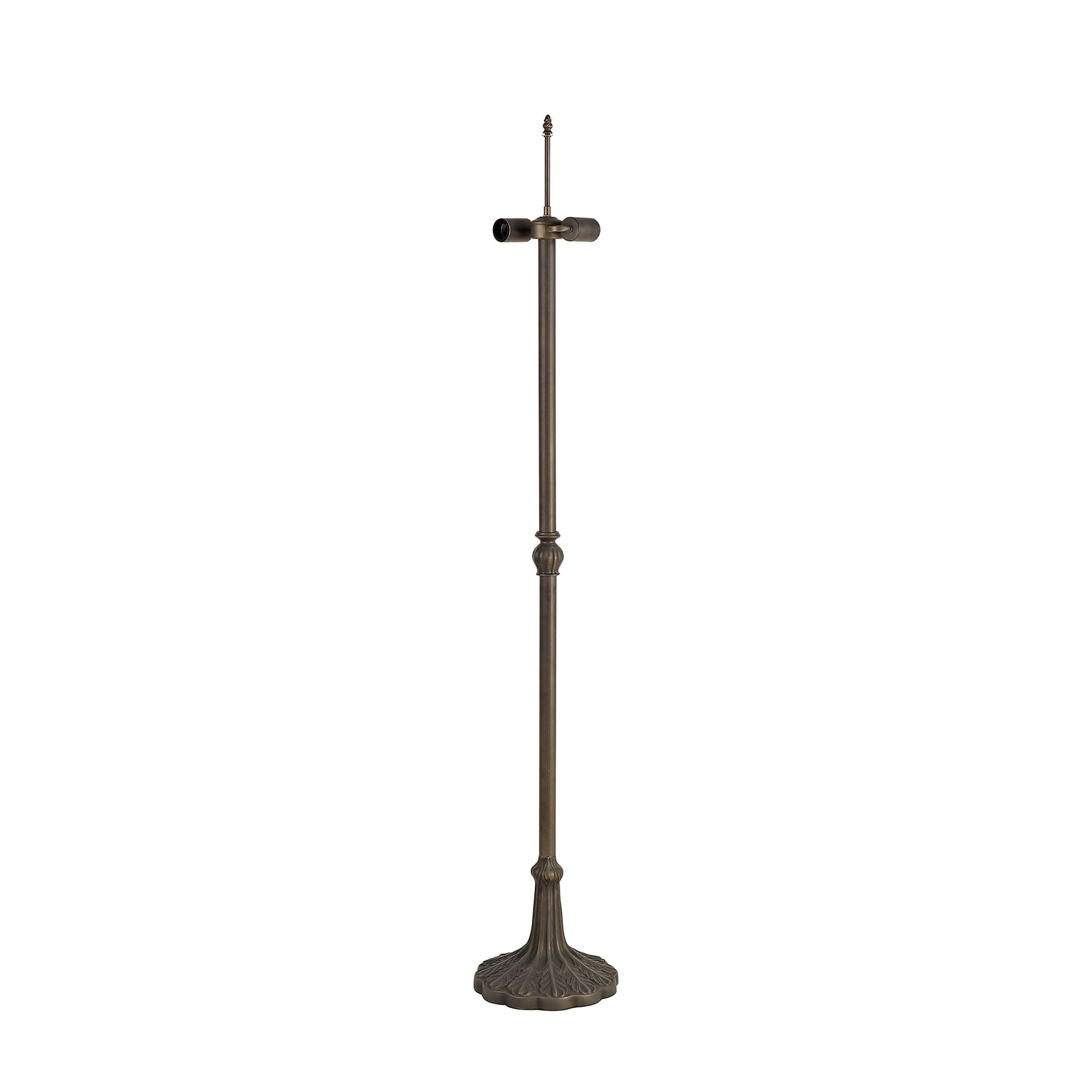 NL72959 Major Leaf Design Floor Lamp 2 Light Aged Antique Brass