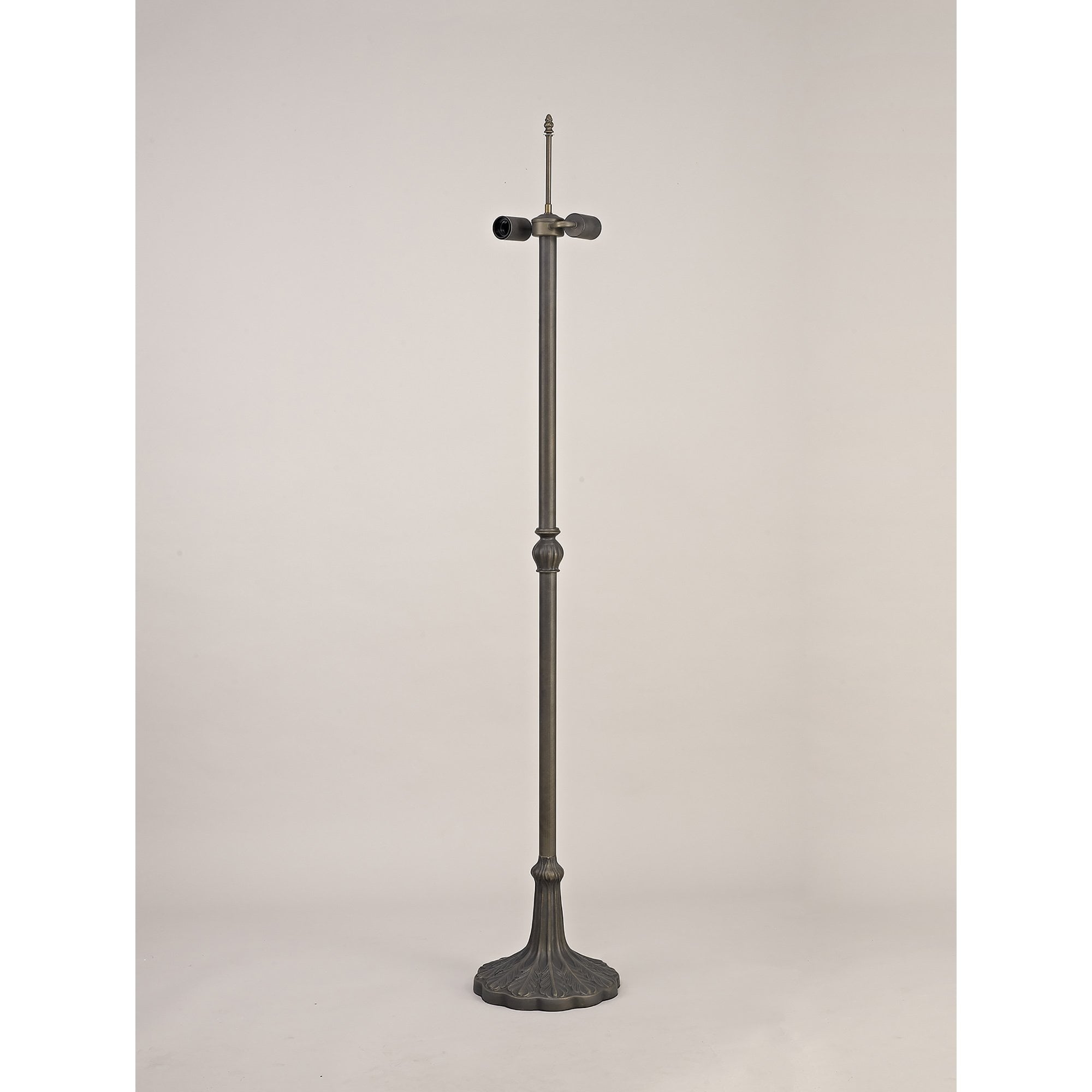NL72959 Major Leaf Design Floor Lamp 2 Light Aged Antique Brass