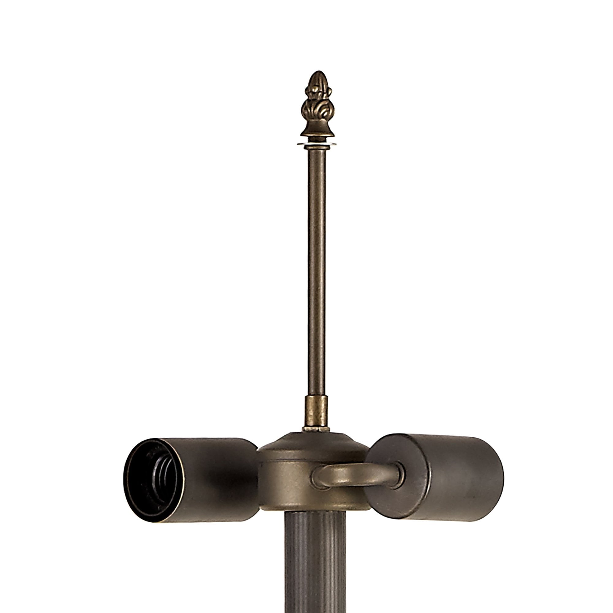 NL72959 Major Leaf Design Floor Lamp 2 Light Aged Antique Brass