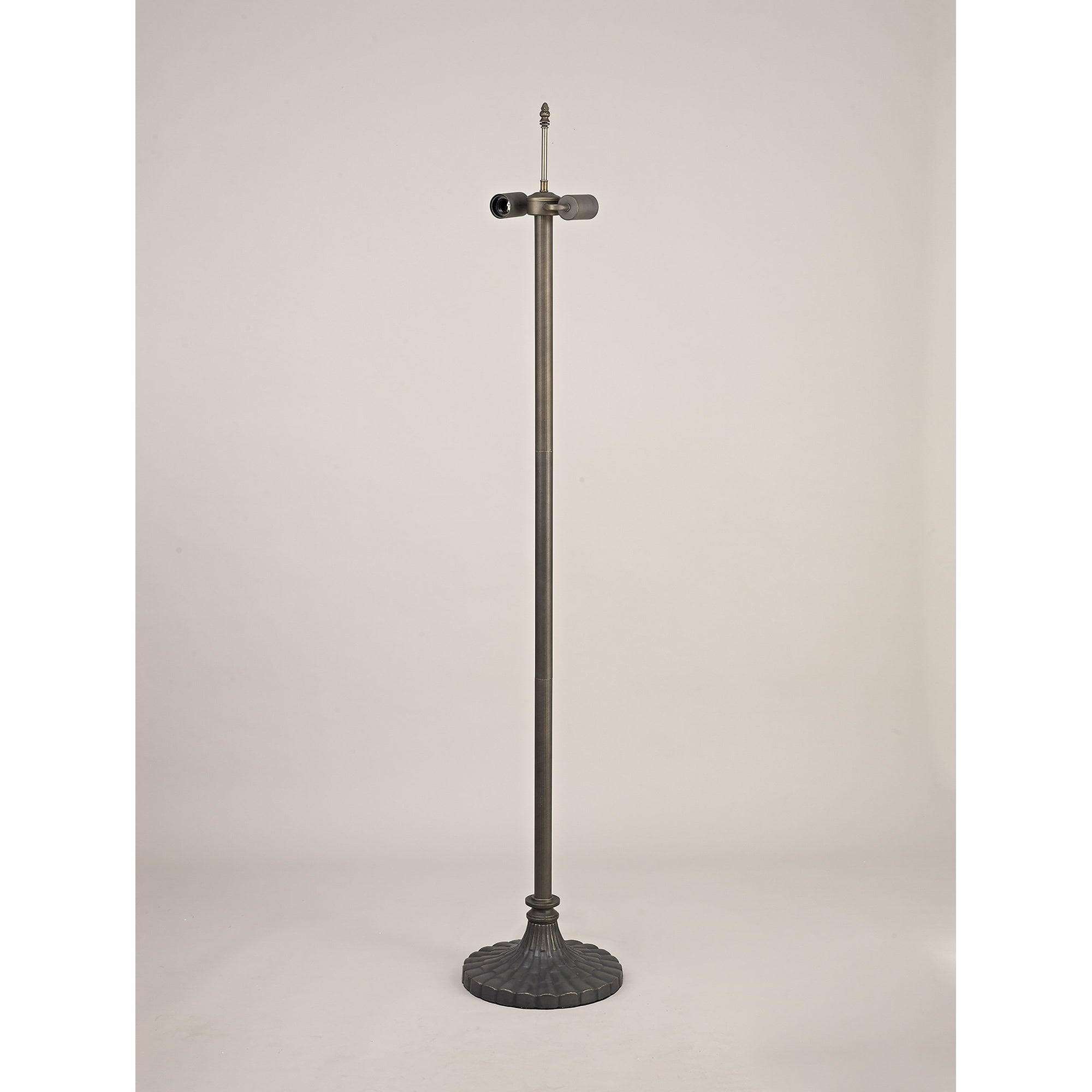 NL72969 Major Stepped Design Floor Lamp 2 Light Aged Antique Brass
